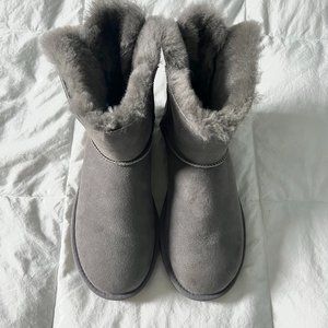 UGG Mini Bailey Bow II Boot Grey Size 7
